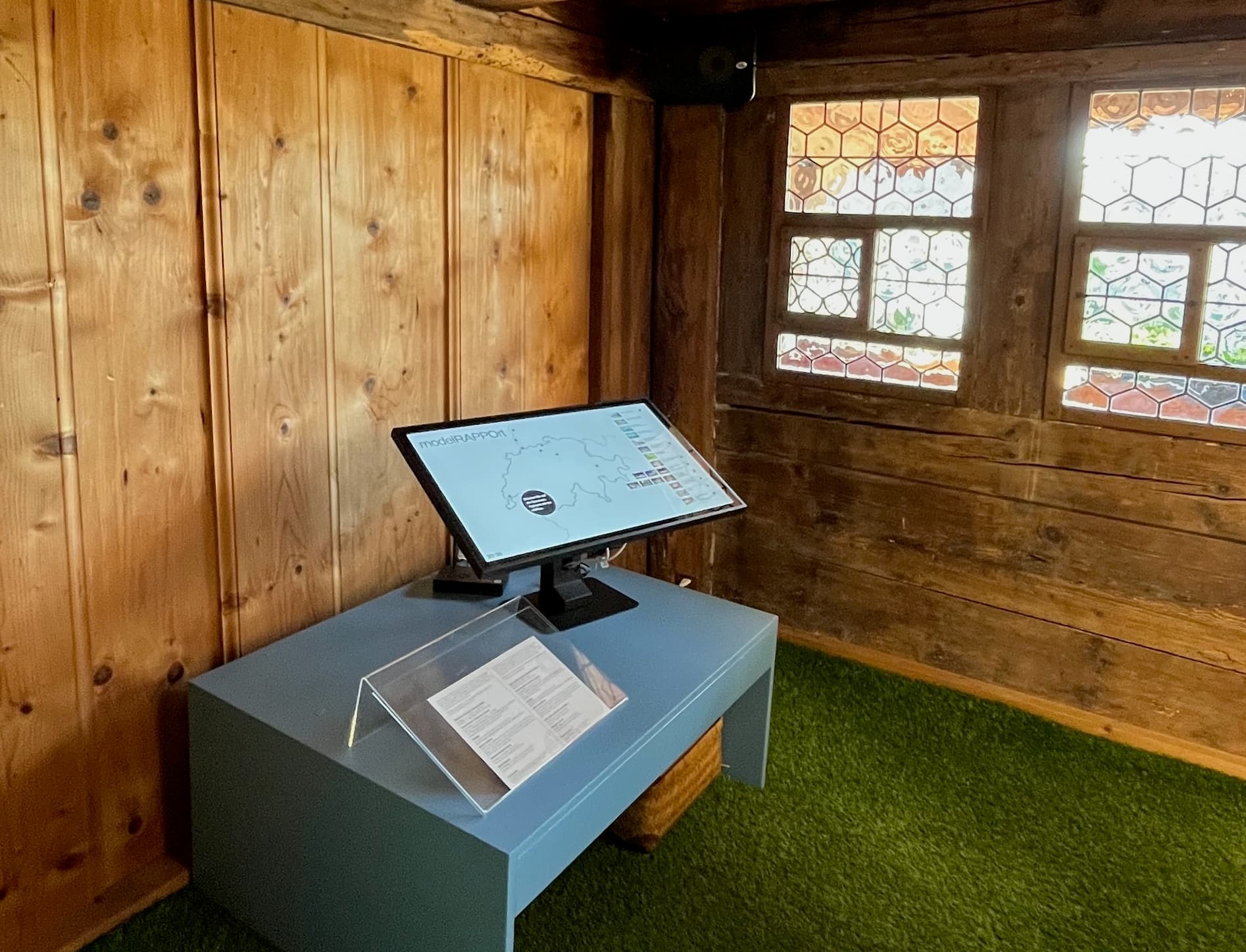 Interactive screen at the Sensler Museum
